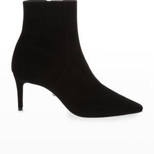 SCHUTZ Bette Black Suede Ankle Bootie, Size 8